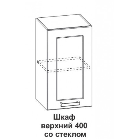 Шкаф верхний со стеклом Крафт ШВС 400