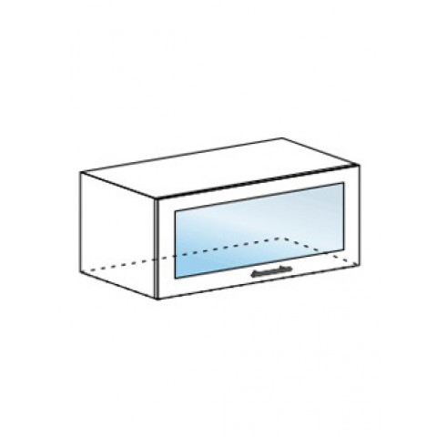 Шкаф горизонтальный со стеклом Лира ШВГС 800