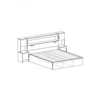 Кровать с закроватным модулем КР 552