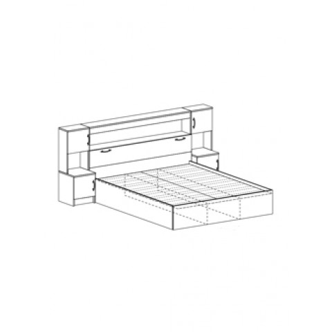 Кровать с закроватным модулем КР 552