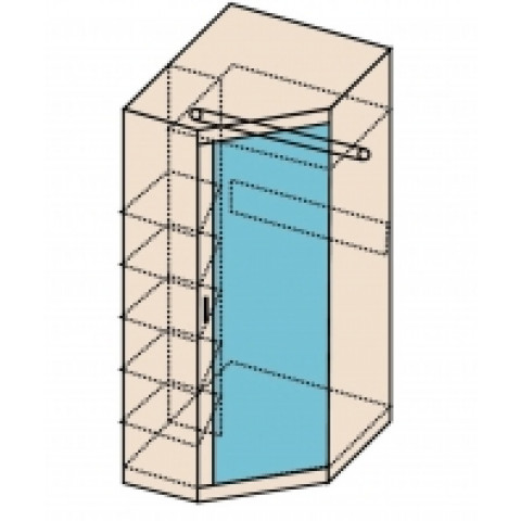 Ника Мод. Н7 Шкаф угловой с зеркалом (собирается на обе стороны)